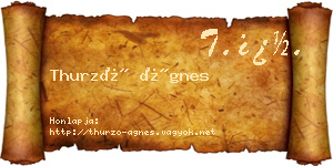 Thurzó Ágnes névjegykártya