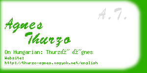 agnes thurzo business card